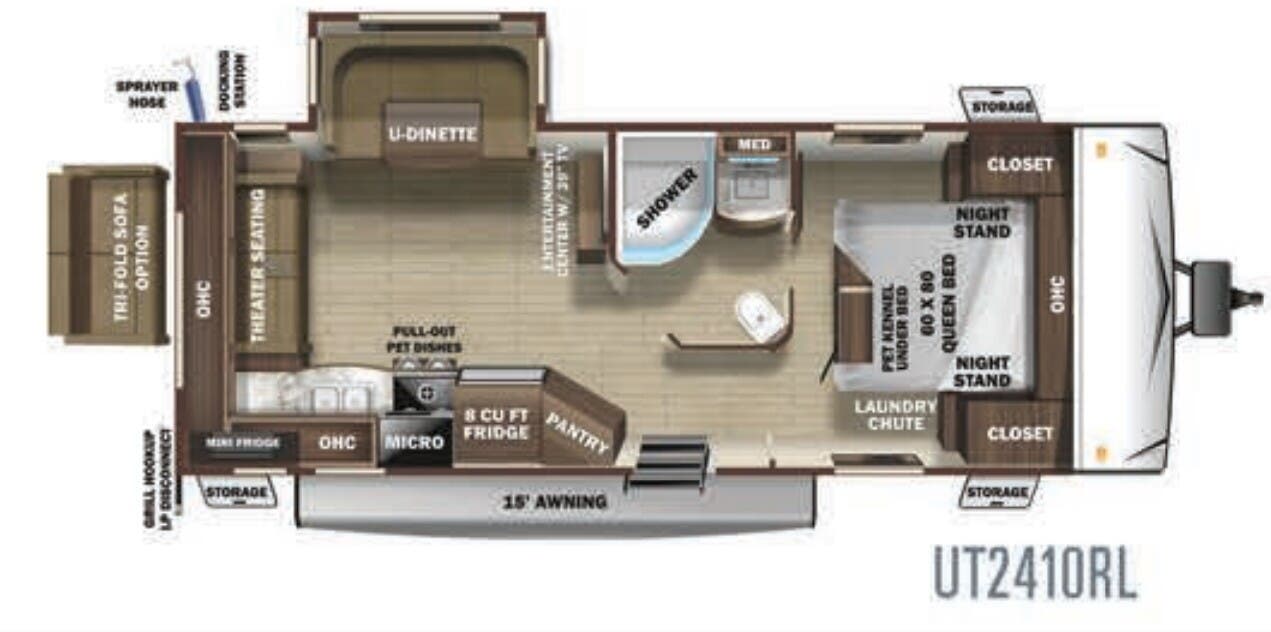 View 2020 Highland Ridge Open Range Ultra Lite UT2410RL complete specs and manufacturer brochures