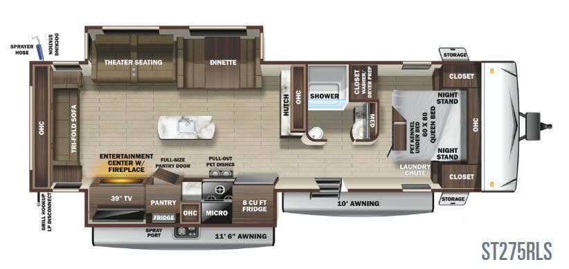 View 2020 Highland Ridge Silverstar Limited ST275RLS complete specs and manufacturer brochures