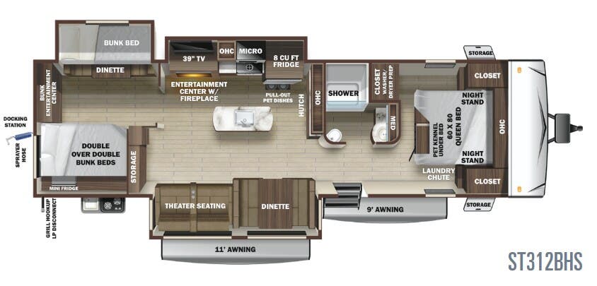 View 2020 Highland Ridge Silverstar Limited ST312BHS complete specs and manufacturer brochures