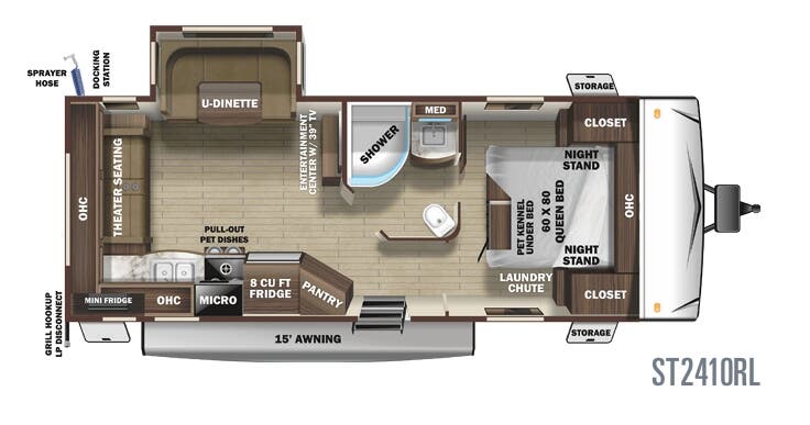 View 2020 Highland Ridge Silverstar Lite ST2410RL complete specs and manufacturer brochures