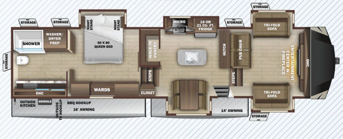 View 2020 Highland Ridge Silverstar SF378RBS complete specs and manufacturer brochures