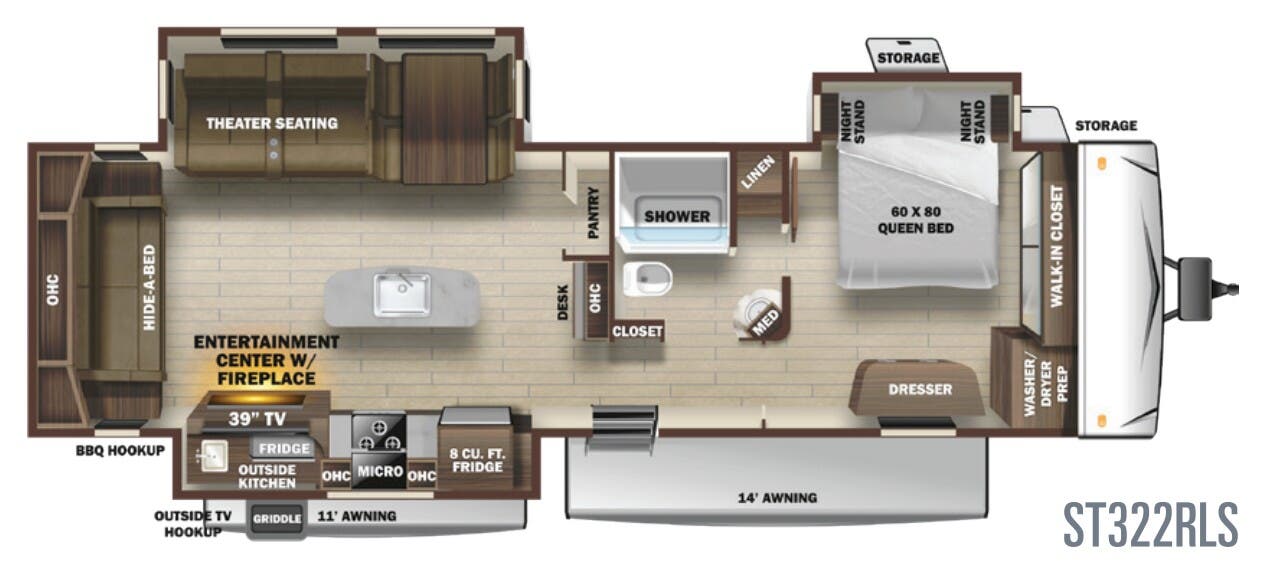 View 2020 Highland Ridge Silverstar ST323RLS complete specs and manufacturer brochures
