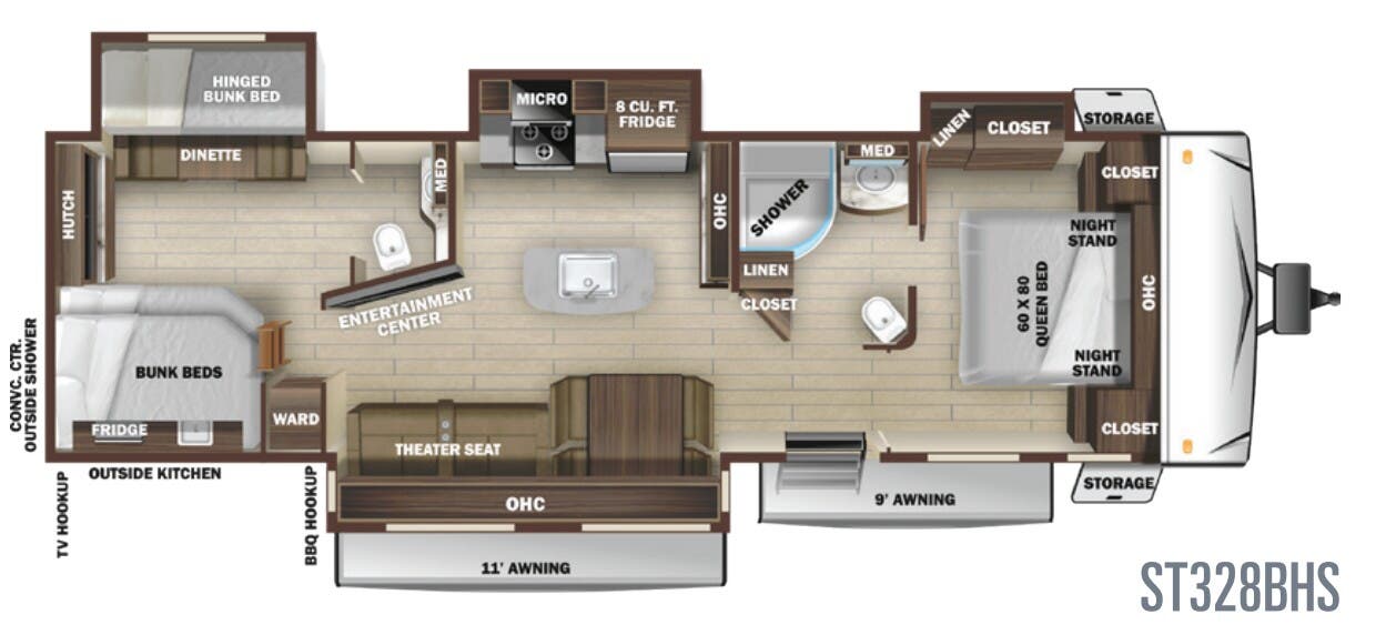 View 2020 Highland Ridge Silverstar ST328BHS complete specs and manufacturer brochures