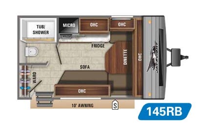 View 2020 Jayco Jay Flight SLX 7 145RB complete specs and manufacturer brochures