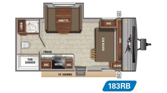 View 2020 Jayco Jay Flight SLX 7 183RB complete specs and manufacturer brochures