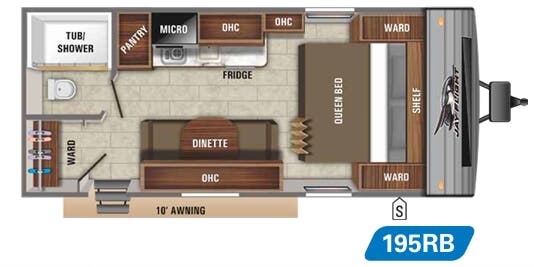 View 2020 Jayco Jay Flight SLX 7 195RB complete specs and manufacturer brochures