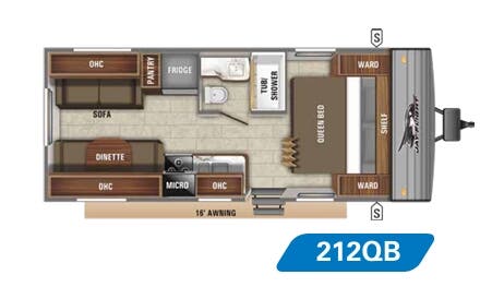 View 2020 Jayco Jay Flight SLX 8 212QB complete specs and manufacturer brochures
