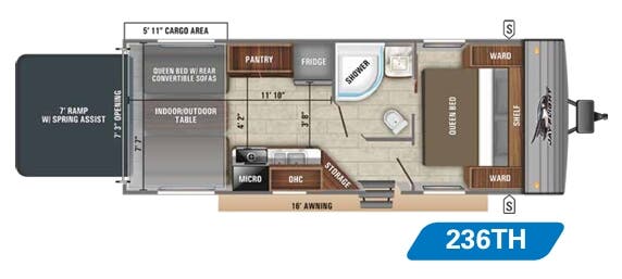 View 2020 Jayco Jay Flight SLX 8 236TH complete specs and manufacturer brochures