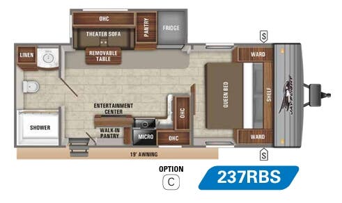 View 2020 Jayco Jay Flight SLX 8 237RBS complete specs and manufacturer brochures