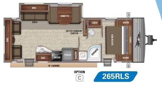 View 2020 Jayco Jay Flight SLX 8 265RLS complete specs and manufacturer brochures