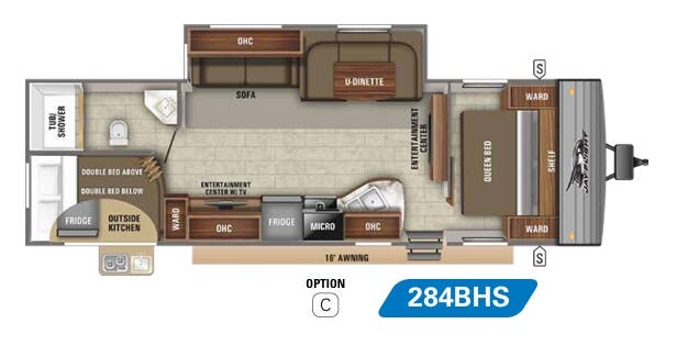 View 2020 Jayco Jay Flight SLX 8 284BHS complete specs and manufacturer brochures