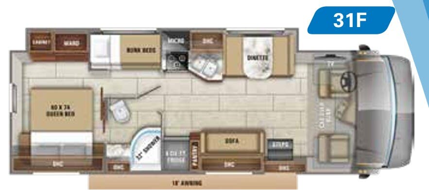 View 2020 Jayco Redhawk 31F complete specs and manufacturer brochures
