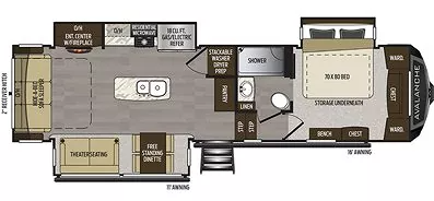 View 2020 Keystone Alpine Avalanche Edition 312RS complete specs and manufacturer brochures