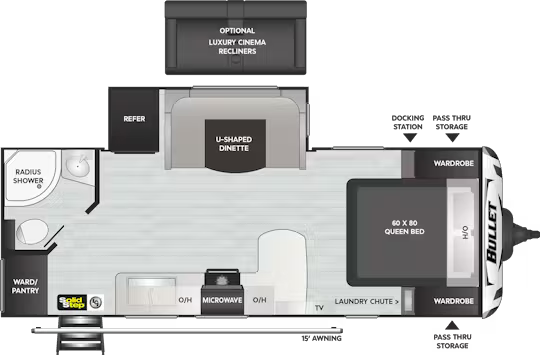 View 2020 Keystone Bullet Premium 221RBSWE complete specs and manufacturer brochures