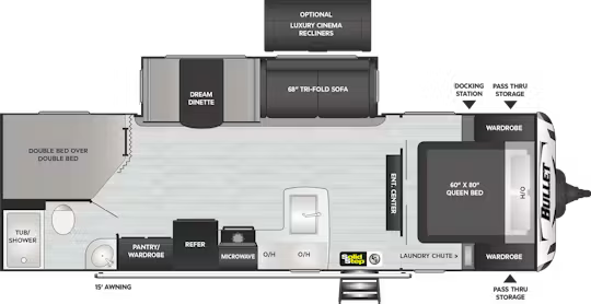 View 2020 Keystone Bullet Premium 273BHSWE complete specs and manufacturer brochures