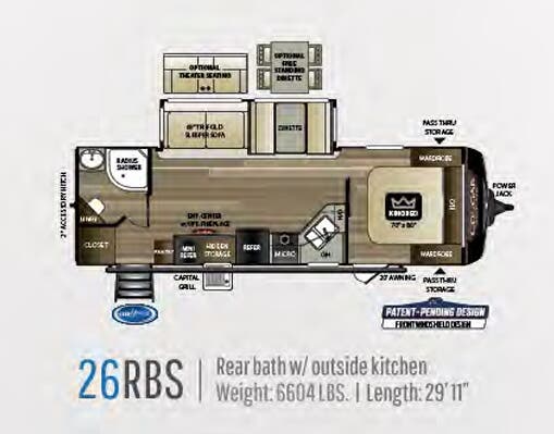 View 2020 Keystone Cougar Half-Ton 26RBS complete specs and manufacturer brochures