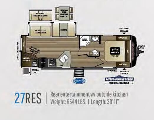 View 2020 Keystone Cougar Half-Ton 27RES complete specs and manufacturer brochures