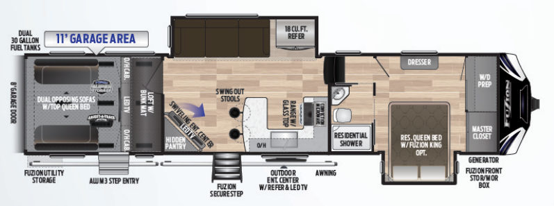 View 2020 Keystone Fuzion 369 complete specs and manufacturer brochures