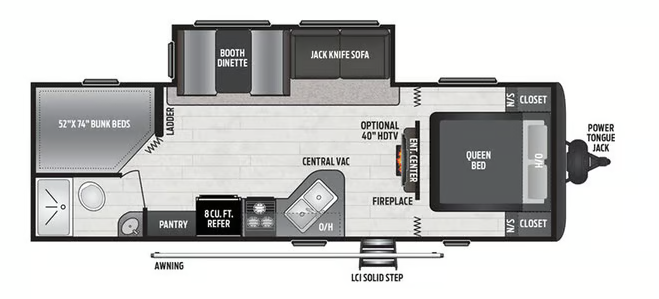 View 2020 Keystone Hideout Cottage 26RLSWE complete specs and manufacturer brochures