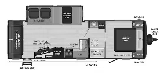 View 2020 Keystone Hideout Cottage 27RLSWE complete specs and manufacturer brochures