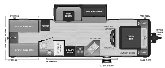 View 2020 Keystone Hideout Cottage 29BQWE complete specs and manufacturer brochures