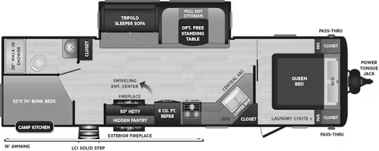 View 2020 Keystone Hideout Cottage 29DFSWE complete specs and manufacturer brochures