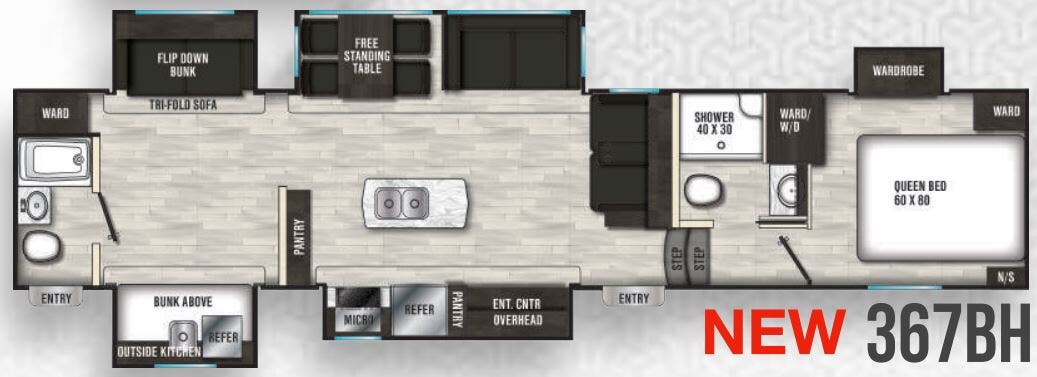 View 2020 Shasta Phoenix 367BH complete specs and manufacturer brochures