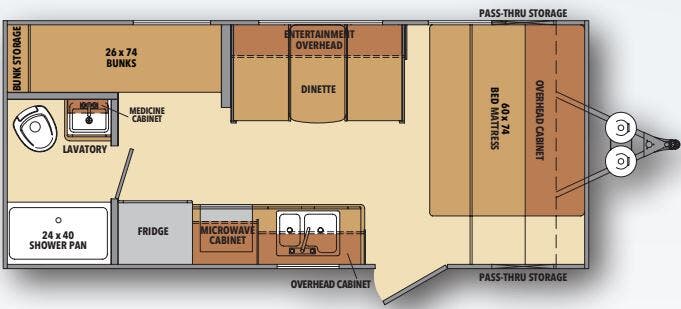 View 2020 Shasta Shasta 18BH complete specs and manufacturer brochures