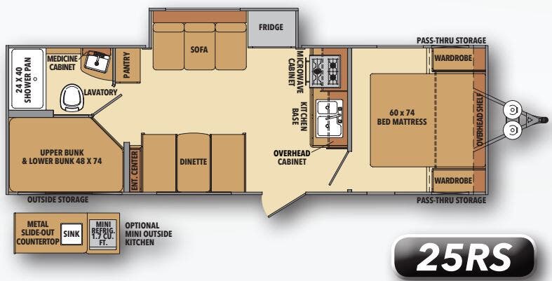 View 2020 Shasta Shasta 25RS complete specs and manufacturer brochures