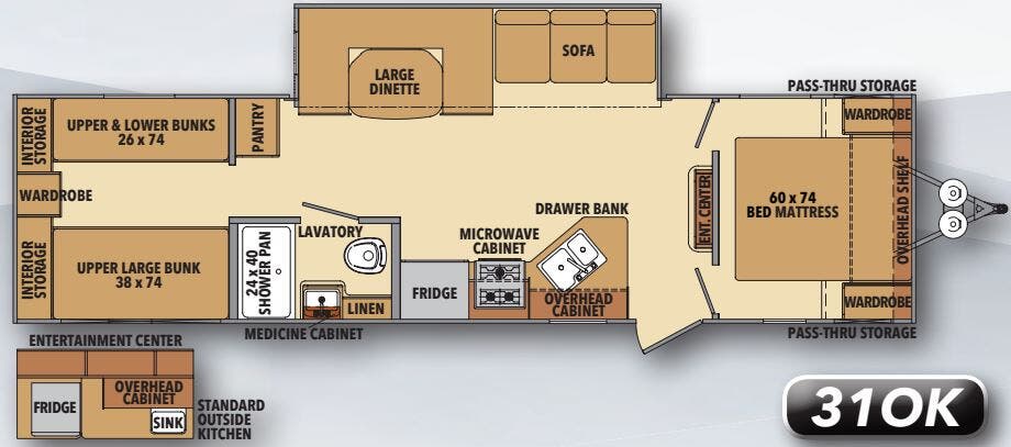 View 2020 Shasta Shasta 31OK complete specs and manufacturer brochures