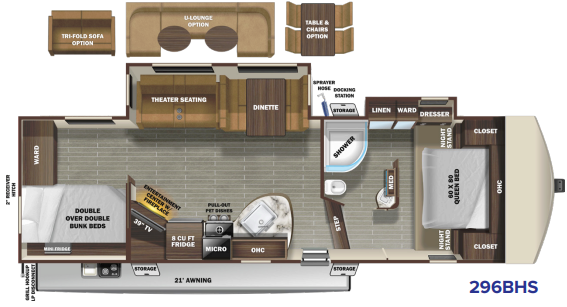 View 2020 Starcraft Telluride 296BHS complete specs and manufacturer brochures