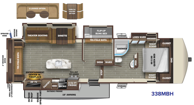 View 2020 Starcraft Telluride 338MBH complete specs and manufacturer brochures