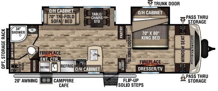 View 2020 Venture RV SportTrek Touring Edition STT302VRB complete specs and manufacturer brochures