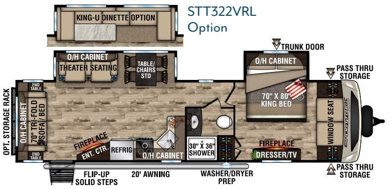 View 2020 Venture RV SportTrek Touring Edition STT322VRL complete specs and manufacturer brochures