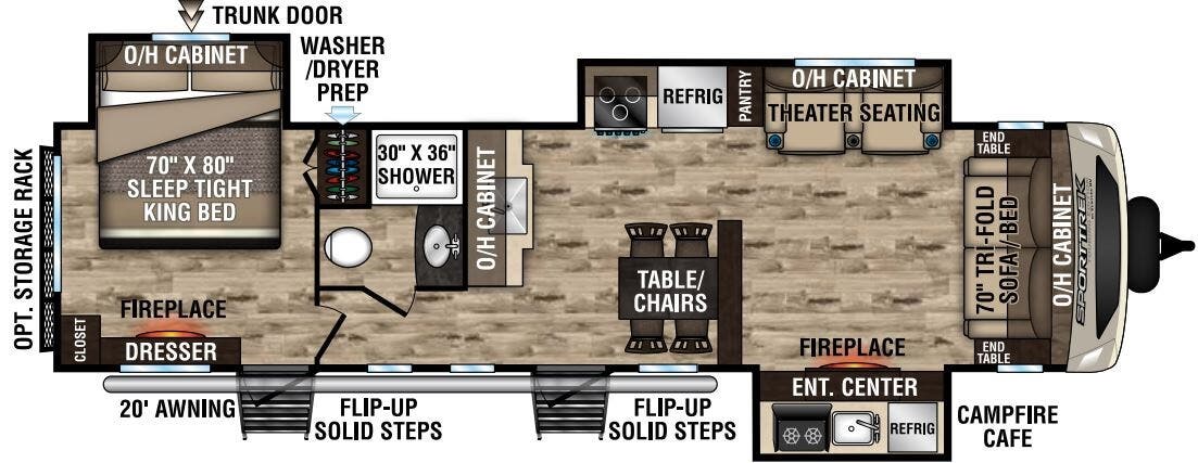 View 2020 Venture RV SportTrek Touring Edition STT333VFL complete specs and manufacturer brochures