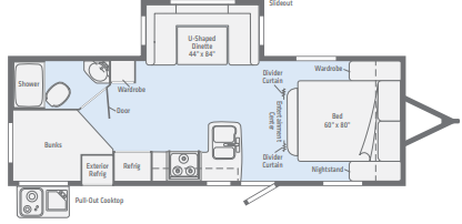 View 2020 Winnebago Minnie 2455BHS complete specs and manufacturer brochures
