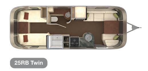 View 2021 Airstream International 25RB Twin complete specs and manufacturer brochures