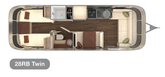 View 2021 Airstream International 28RB Twin complete specs and manufacturer brochures
