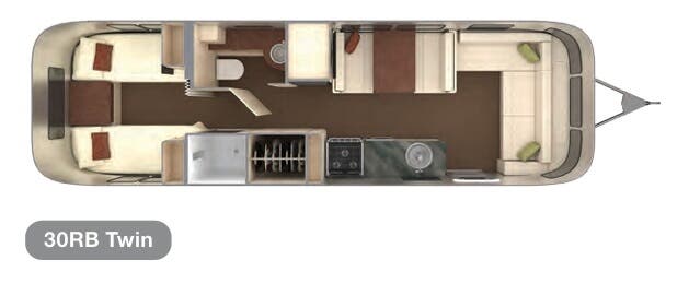 View 2021 Airstream International 30RB Twin complete specs and manufacturer brochures