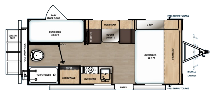 View 2021 Coachmen Catalina Expedition 192BH complete specs and manufacturer brochures
