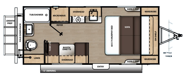 View 2021 Coachmen Catalina Expedition 192RB complete specs and manufacturer brochures