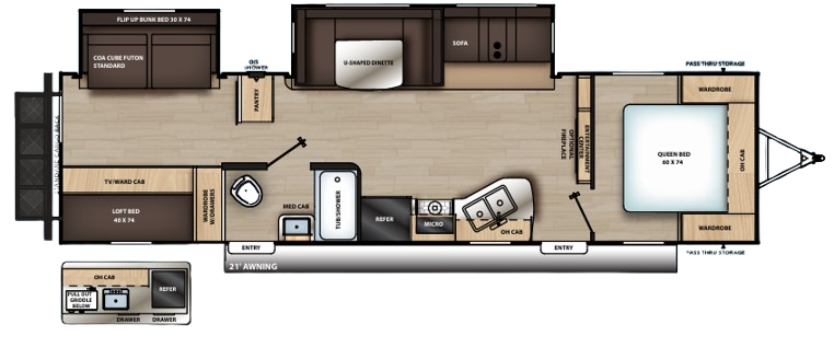 View 2021 Coachmen Catalina Legacy Edition 323BHDSCK complete specs and manufacturer brochures