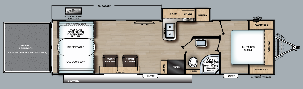View 2021 Coachmen Catalina Trail Blazer 30THS complete specs and manufacturer brochures