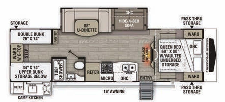 View 2021 Coachmen Freedom Express Maple Leaf Edition 292 BHDSLE complete specs and manufacturer brochures