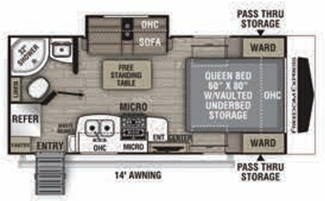 View 2021 Coachmen Freedom Express Ultra Lite 192 RBS complete specs and manufacturer brochures