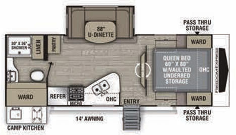 View 2021 Coachmen Freedom Express Ultra Lite 231 RBDS complete specs and manufacturer brochures