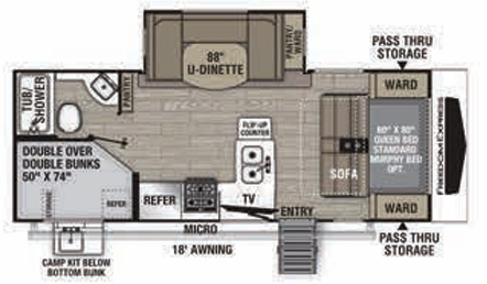 View 2021 Coachmen Freedom Express Ultra Lite 238 BHS complete specs and manufacturer brochures