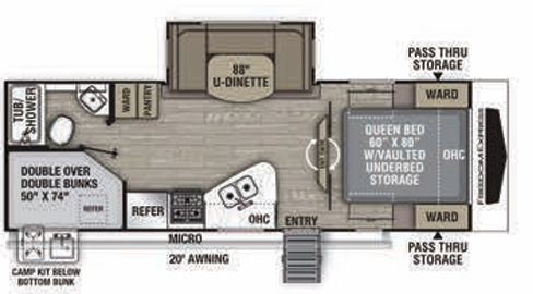 View 2021 Coachmen Freedom Express Ultra Lite 257 BHS complete specs and manufacturer brochures