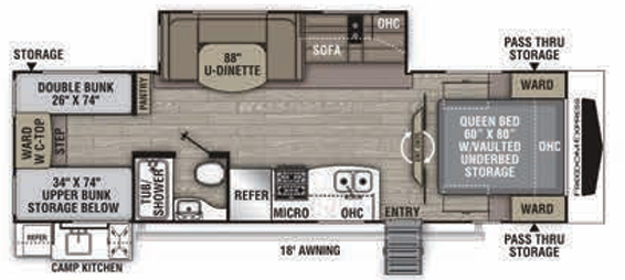 View 2021 Coachmen Freedom Express Ultra Lite 292 BHDS complete specs and manufacturer brochures