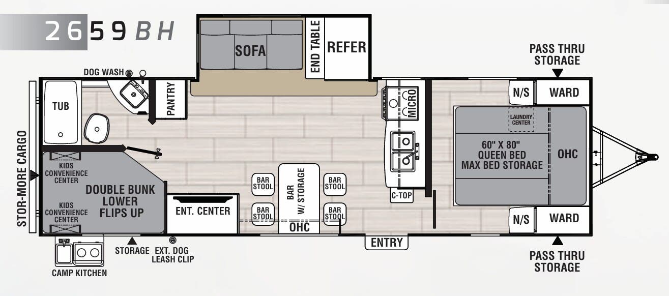 View 2021 Coachmen Northern Spirit 2659BH complete specs and manufacturer brochures